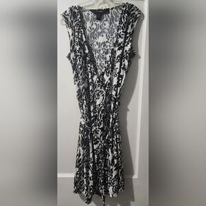 Express Monochrome Asymmetrical Dress